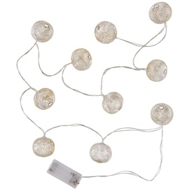 Butlers OSAKA LED-Lichterkette Laternen 10 Lichter mit USB-Batteriefach