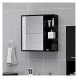 vidaXL Spiegelschrank 62,5 cm schwarz