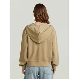 G-Star Washed Hoodie Zip Relaxed Sweatshirt Beige L