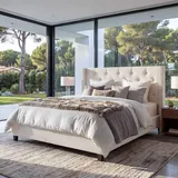 Mendler HWC-N59 180 x 200 cm creme-beige
