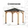 Sunjoy Gazebo Rapi Zedernholz 273 cm x 273 cm Anthrazit FSC®