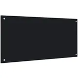 vidaXL Küchenrückwand Schwarz 100x50 cm Hartglas