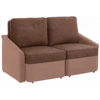 2-Sitzer HOME AFFAIRE "Sleepy", braun, B:168cm H:86cm T:96cm, Struktur grob/Kunstleder (90% Polyester, 10%Polyacryl), Struktur fein/Luxus-Microfaser (100% Polypropylen, 100% Polyester), Microfaser PRIMABELLE (100% Polyester), Sofas, mit Schlaffunktion