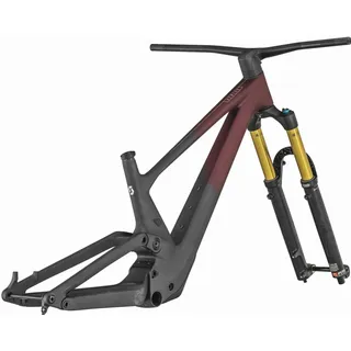 Scott Genius Ultimate HMX Rahmenset MTB-Fully raw carbon/candy red flakes/chrome M