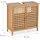 Relaxdays Waschbeckenunterschrank 1 Fach 61 x 66 x 30 cm Natur