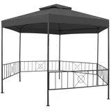 vidaXL Gartenpavillon 323x275x265 cm Anthrazit