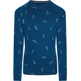 Icebreaker Merino 200 Oasis Crewe Snow Day Funktionsunterhemd (Dunkelblau 12 Größe)