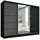 A&J MöbelLand Schiebetürenschrank AURELIA 2 200 x 0 x 0 cm Schwarz/Grau