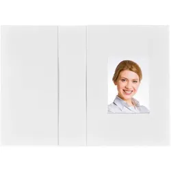 1x100 Daiber Passbildmappen weißmatt 3,1x4,2cm