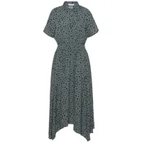 LASCANA Druckkleid Blusenkleid Punktedruck Grün/Schwarz 36