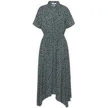 LASCANA Druckkleid Blusenkleid Punktedruck Grün/Schwarz 36