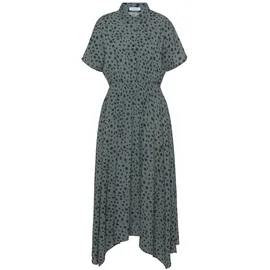 LASCANA Druckkleid Blusenkleid Punktedruck Grün/Schwarz 36