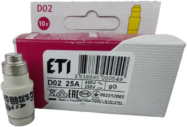 schmelzsicherung 25a 400v eti