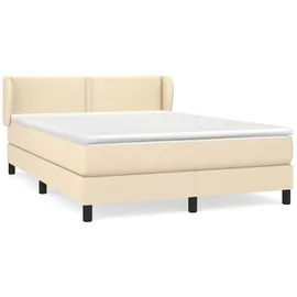 vidaXL Boxspringbett 140 x 200 cm Creme
