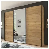 Pharao24 Kleiderschrank Zerial aus Massivholz braun 300 cm x 236 cm x 67 cm