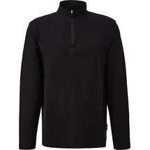 QS T-Shirt in Rippstruktur | schwarz - XXL