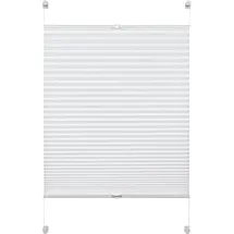 Deco Company Plissee zum Klemmen, Blickdichtes Faltrollo, Alle Montage-Teile inklusive, EASYFIX Plissee verspannt mit Zwei Bedienschienen, Weiß, 85 x 130 cm (BxH)