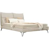Meblito Polsterbett Beige, - Beige