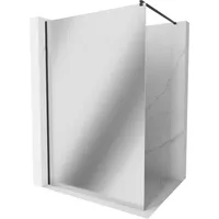 Mexen Kioto Duschtrennwand 110x200 cm, Spiegelglas 8mm, Schwarz-Alu Profil