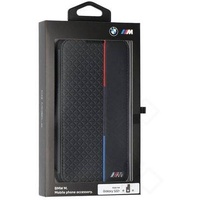 BMW PU Book Triangles Tricolor Line Case für S906B Samsung Galaxy S22+ - black