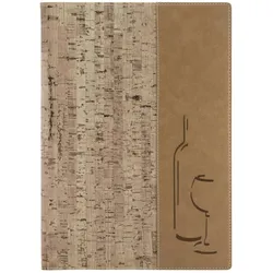 Securit® Weinhalter im Designlederstil - (1 Doppelinsert, zeigt 4xA4)