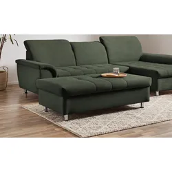 Stauraumhocker DOMO COLLECTION "Franzi", grün, B:131cm H:42cm T:61cm, Hocker, mit großem Stauraumfach