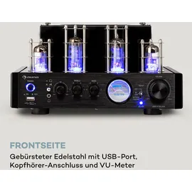 Auna Amp VT Röhrenverstärker HiFi-Verstärker 2x35W RMS BT Opt./Koax./AUX-In