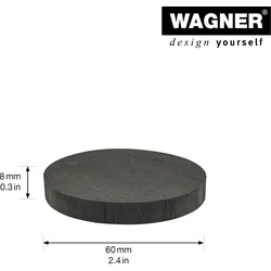WAGNER Topffüße 4 tlg Set - Ø 60 x 8 mm, selbstklebend, Schutz vor Bodenfrost & Staunässe witterungsbeständig - 20080299