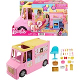 Barbie Limonadenmobil - Süßer Truck mit Zubereitungsbereich und Essplatz, umwandelbar für heiße Sommertouren, Puppe Nicht enthalten, für Kinder ab 3 Jahren, HPL71