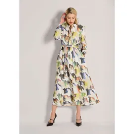 Madeleine Hemdblusenkleid Ethno-Muster Weiß 36
