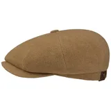 Stetson Hatteras Noir Schirmmütze Damen/Herren - Flatcap mit Wolle und Kaschmir - Wollmütze Herbst/Winter - Ballonmütze mit Flanelfutter - Flat Cap Camel 61 cm - 61