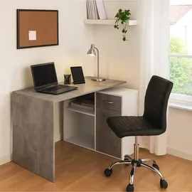 Hti-Living Eckschreibtisch Thekla beton/weiß