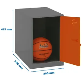 simonlocker montadas Simon Rack Simonlocker Kommode 47,5 x 30 x 50 cm Anthrazit/Orange