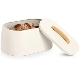 Zeller Brotkasten Metall/Gummibaum, creme