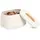 Zeller Brotkasten Metall/Gummibaum, creme