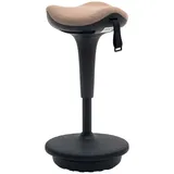 Homcom Bürohocker mit Schwenkfunktion, ergonomischer Arbeitshocker, höhenverstellbar 68,5-83,5 cm Sitzhocker groß Sockel, 360° drehbar Stehhocker,