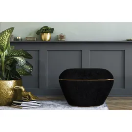 Kayoom 360 Living Hocker Contessa 110 schwarz gold), B/H/T: ca. 60x42,5x60 cm / schwarz, gold