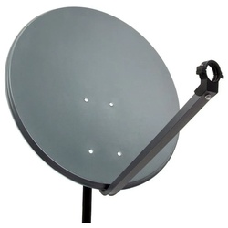 PremiumX Satellitenschüssel 80cm Stahl Anthrazit Satellitenantenne SAT Spiegel SAT-Antenne