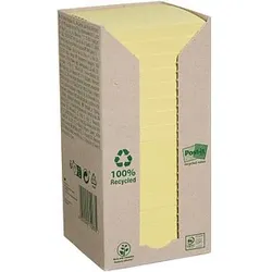 Post-it® Recycling Notes Haftnotizen 654-1T gelb, 16 Blöcke