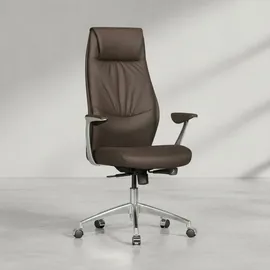 KADIMA DESIGN Chefsessel Echtleder Braun