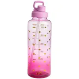 Paris Hilton – Motivations-Trinkflasche 1,8 Liter in lila– Motivierende Markierungen, auslaufsicher, Ideal für Sport und Alltag, Kunststoff, 115x10x32 mm