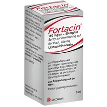 RECORDATI PHARMA GMBH Fortacin 150 mg/ml + 50 mg/ml Spray z.Anw.a.Haut 5 ml