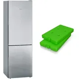 Siemens iQ500 MK67KGSLCA Kühl-Gefrierkombination (308 l, 1860 mm hoch, Metall-Optik)