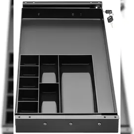 SpeaKa Professional SP-10938492 Untertisch-Schublade 740 mm x 272 mm abschließbar Höhen-Bereich: 50.8 mm (max) Schwarz