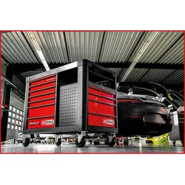 KS Tools PERFORMANCEplus P35 SCHWARZ/ROT Werkstattwagen mit 12 Schubladen