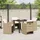 vidaXL Garten Essgruppe 5-tlg. Beige