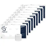 PAPERNET - Toilettenpapier (411977), 9 Packungen mit 8 Rollen aus reinem Zellulosepapier (72 Rollen insgesamt), Länge je 28 m, 3 Lagen, 250 Abrisse, Maße je 9,4 x 11 cm