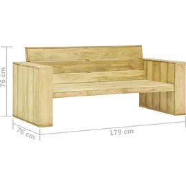 vidaXL Garten-Lounge-Set 2-tlg. grau