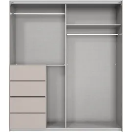 WIMEX Schwebetürenschrank Bali 180 x 208 x 64 cm Grau