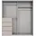 WIMEX Schwebetürenschrank Bali 180 x 208 x 64 cm Grau
